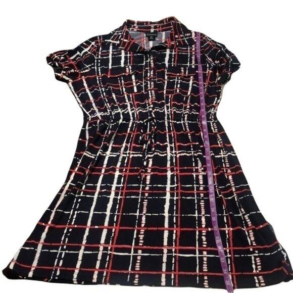 EnFocus 14P red white blue check summer dress - Picture 11 of 11